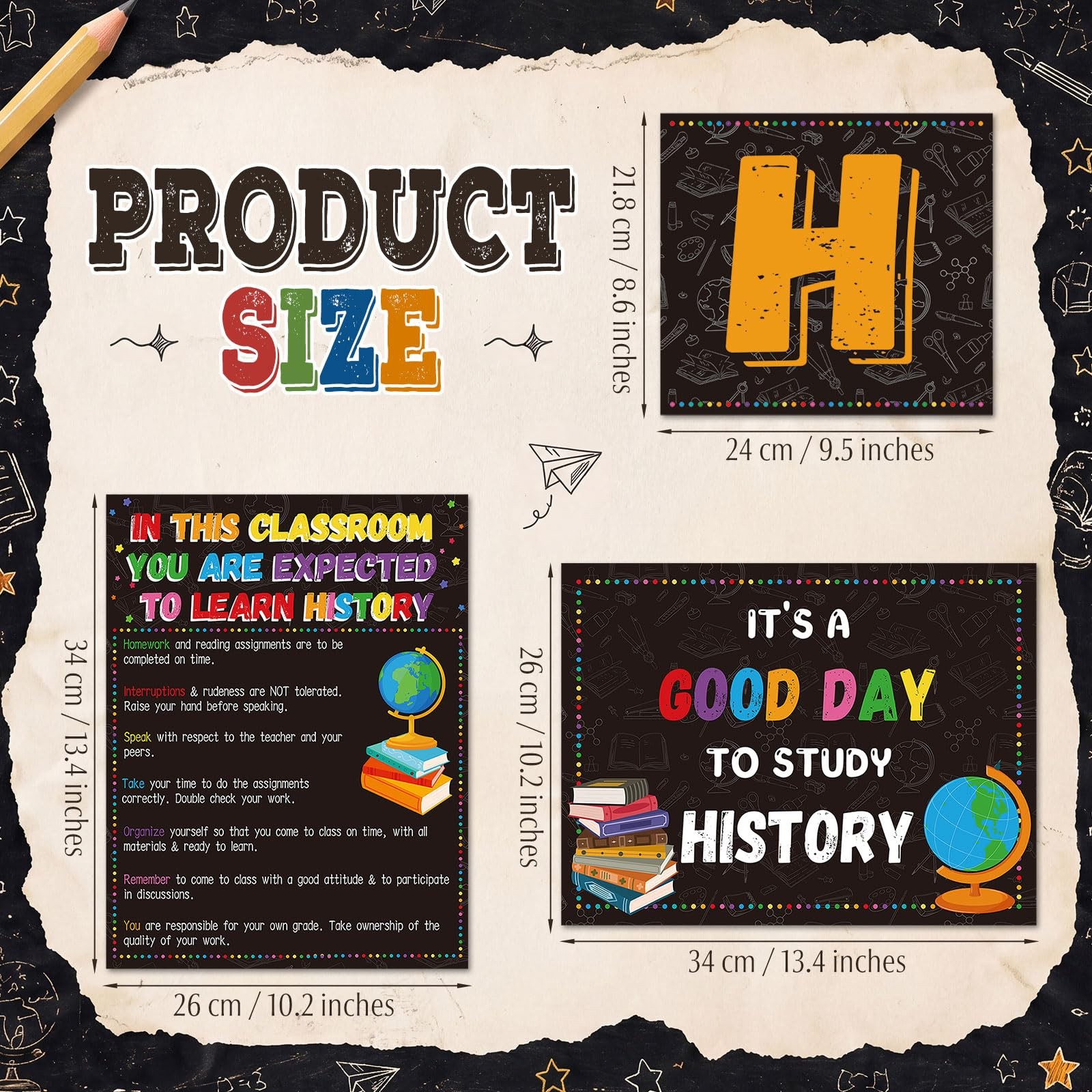19 Pcs History Posters History Classroom Decoration Classic Social Studies Bu... gallery