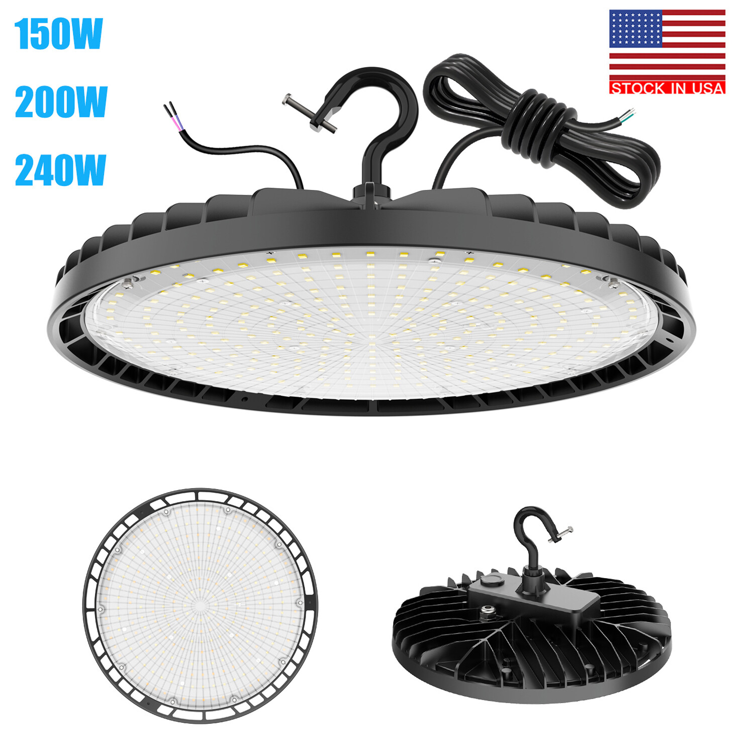 150W 200W 240W LED UFO High Bay Light Factory Warehouse Commercial Shop Lighting gallery