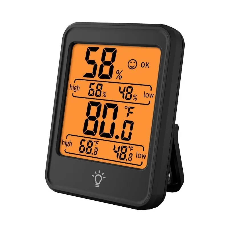 Digital LCD Thermometer Clock Wireless Indoor/Outdoor Temperature Meter Gauge US gallery