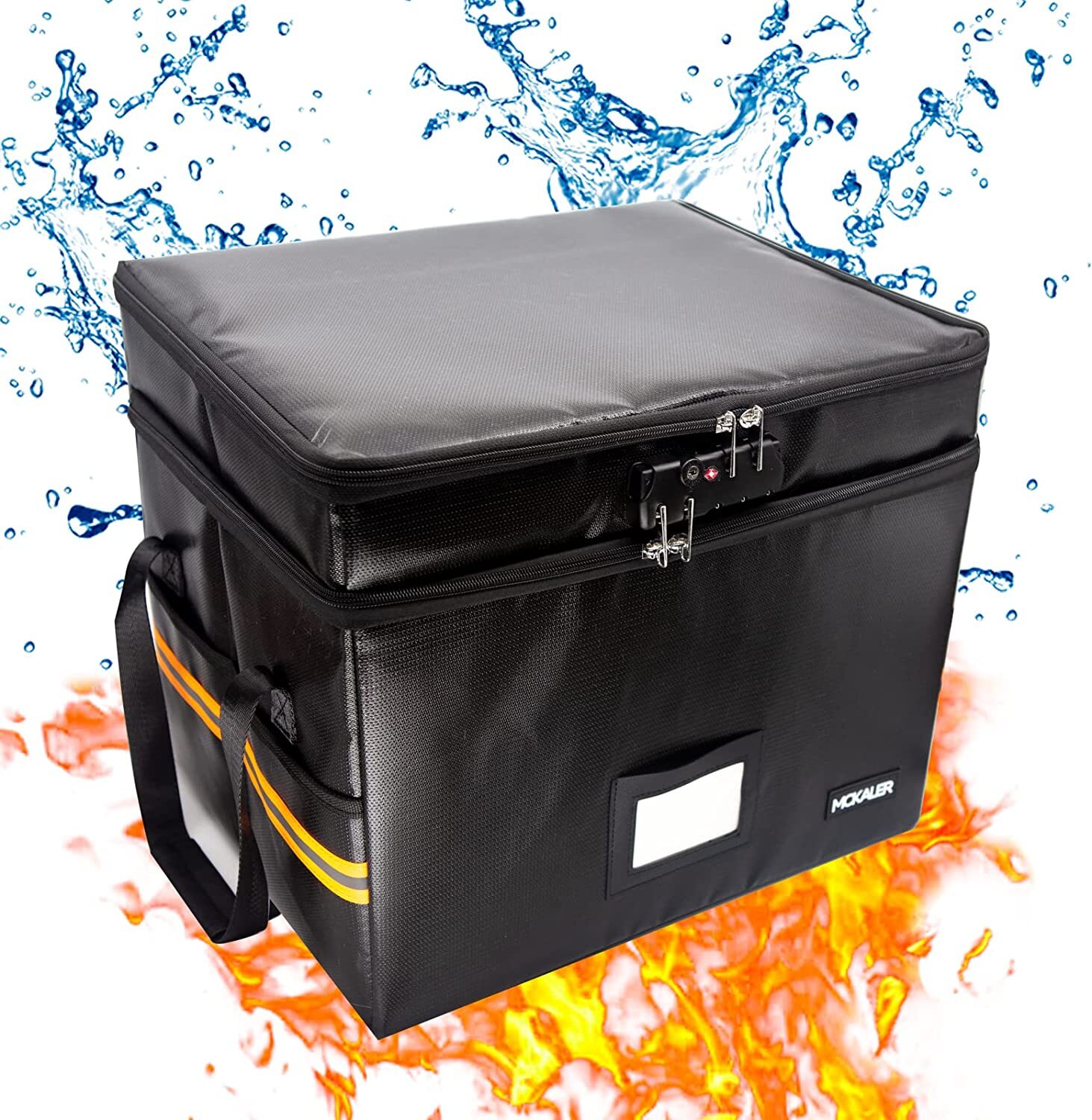 Fireproof Document Safe Box with Lock,Water-resistant Organizer Storage Portable gallery