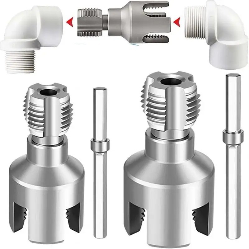 Integrated Internal & External Pipe Threading-Tool PVC Pipe Threader Kit gallery
