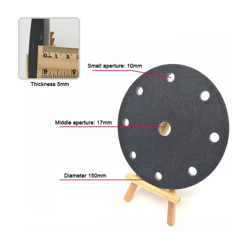 6" 150mm Sponge Sanding Discs 300-3000 Grit 9 Hole Hook & Loop Sandpaper Wet&Dry gallery