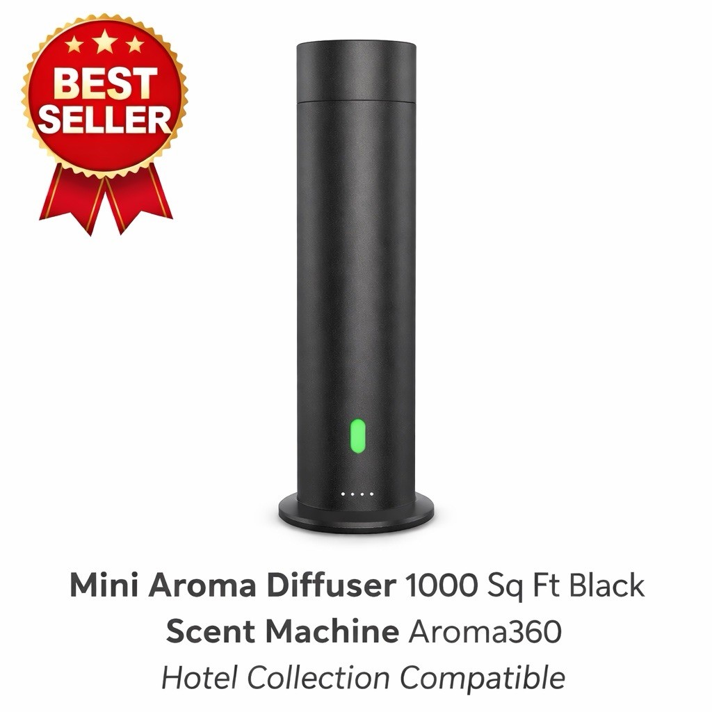 Aroma Diffuser Hotel Collection Scent Compatible 1000 sq Ft Mini Pro Black gallery