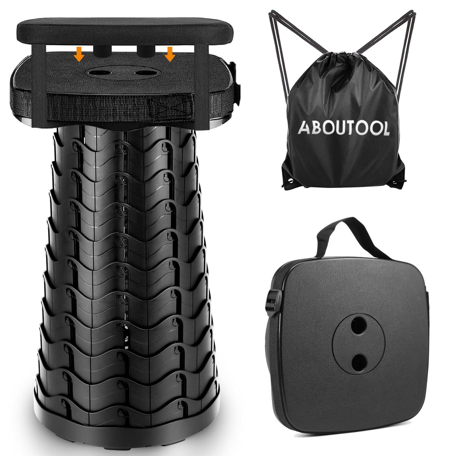 Portable Telescopic Stool Retractable Foldable Camping Hiking Travel Chair Seat gallery