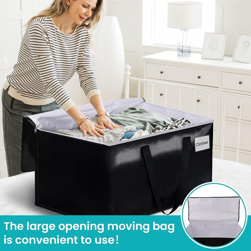Extra Large Moving Boxes-Moving Bags with Zipper, Carrying Handles and Tag Po... gallery