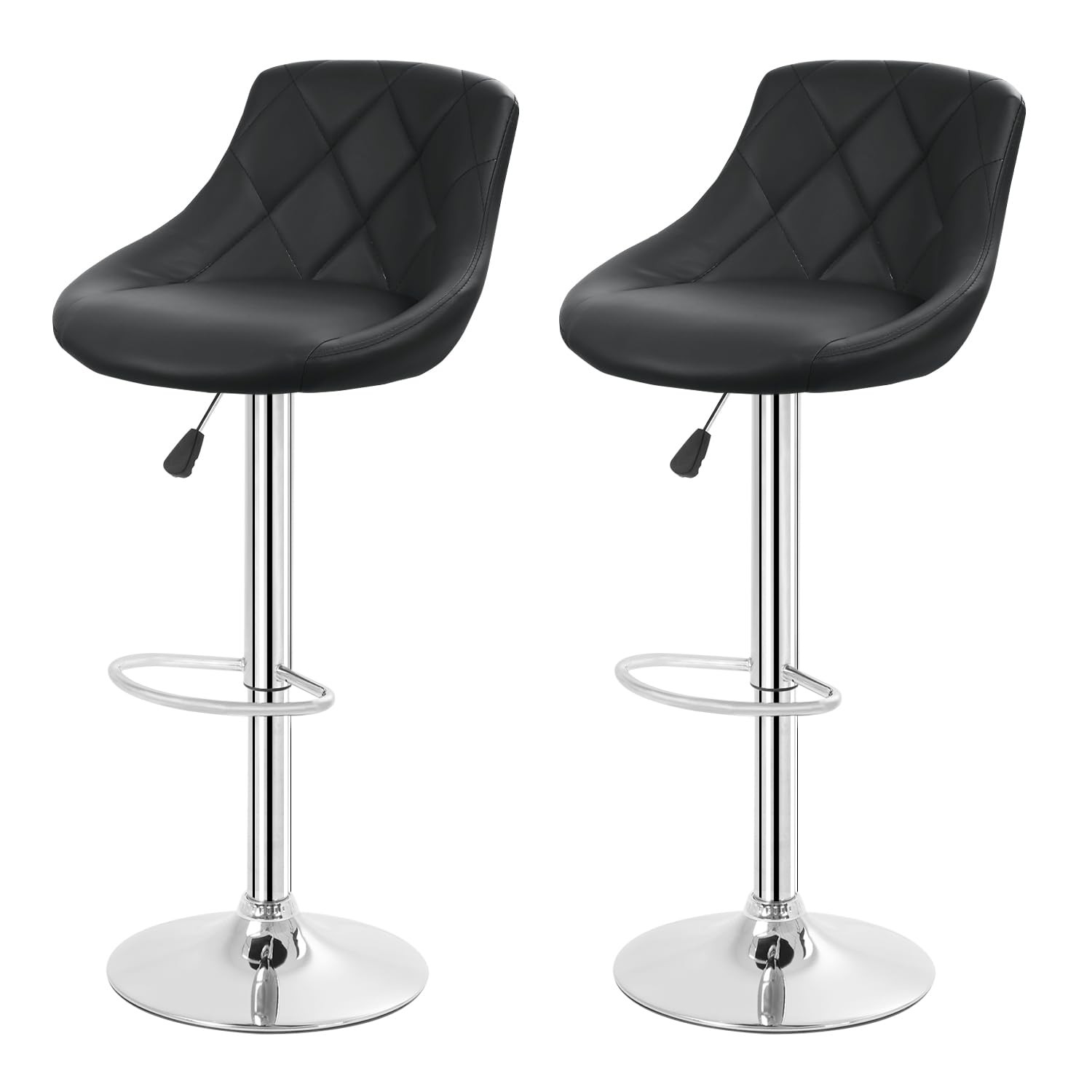 FDW Bar Stools Set of 2 Barstools Swivel Stool Height Adjustable Bar Chairs with gallery