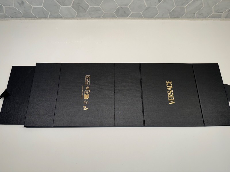 Versace 6”x7”x3” Small Empty Black GIFT BOX Logo for Bag Sturdy For Small Item gallery