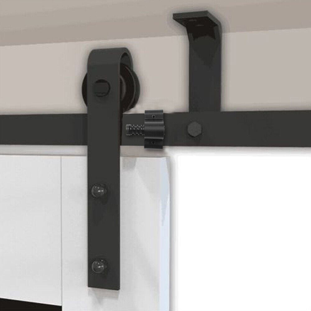 4FT-20FT Sliding Barn Door Hardware Kit Rail Roller Closet Ceiling Mount Track gallery