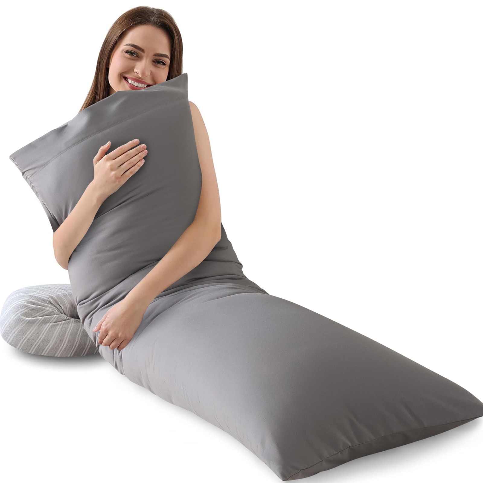 Memory Foam Body Pillow Insert, Soft Large Long Bed Pillow for Adults, Breath... gallery