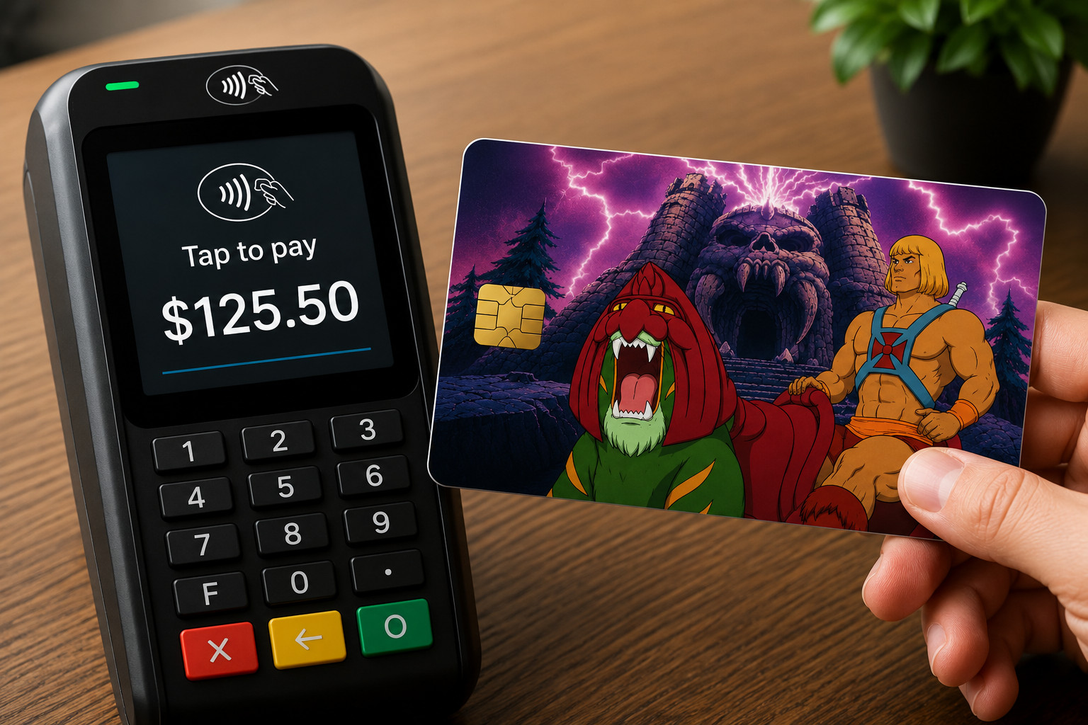 He-Man Cringer Castle Grayskull Credit Card Skin Retro Cartoon Wrap gallery