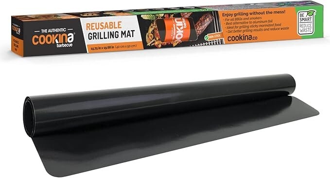 B1 BBQ Reusable Mat-100% Non-Stick, Easy to Clean Grilling Sheet for Smokers, gallery
