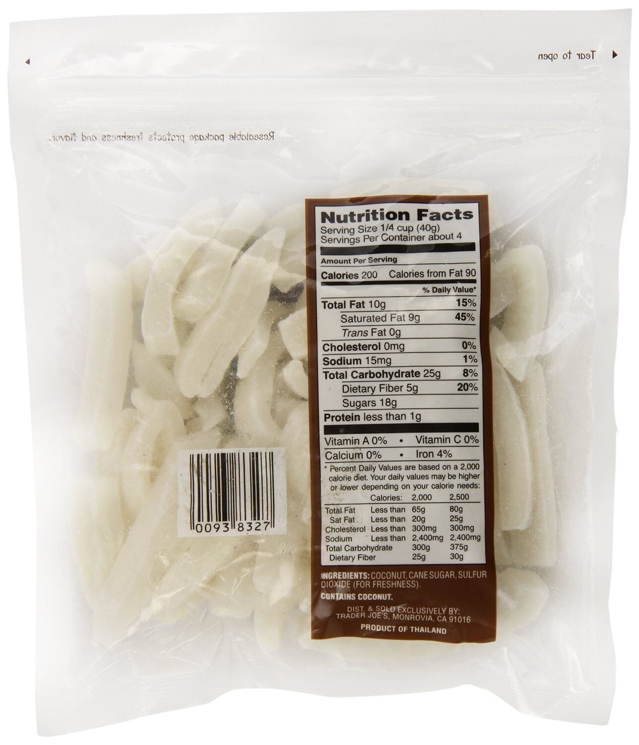 Trader Joe's 6 oz. COCONUT STRIPS Lightly Sweetened Dried Fruit ** BB 11/2025 ** gallery
