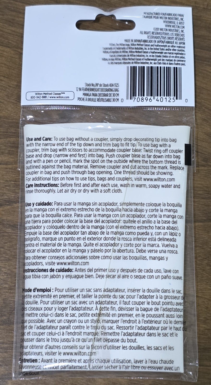 WILTON Cake Decorating Bag Featherweight 12" Inch White ~ New Factory Sealed gallery