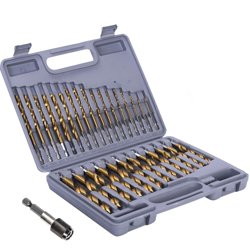 ROGAPER 30 PCS Titanium Impact Drill Bit Set, Hex Shank Drill Bit Set for Woo... gallery