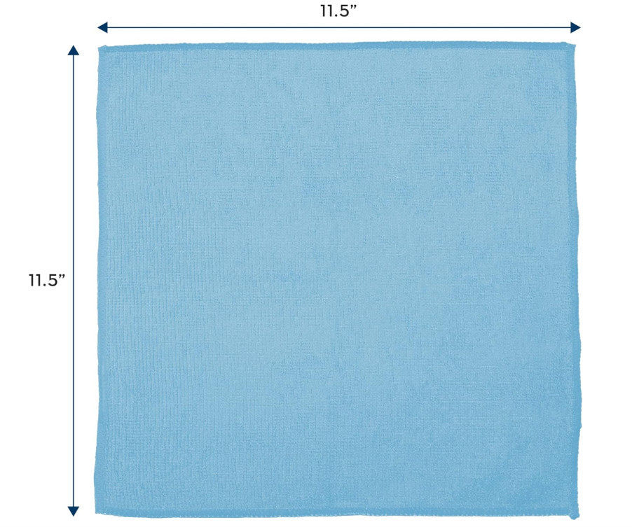 S&T 100 Pack Microfiber Cleaning Cloths Reusable Lint Free Towels Light Blue gallery