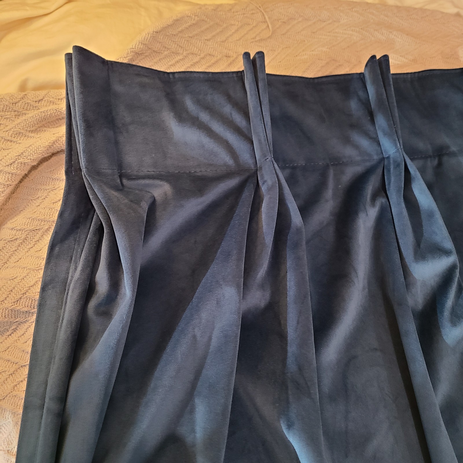 Custom TWOPAGES Light Blocking Velvet Curtain Pinch Pleat Panel 102" W X 97.5 H gallery