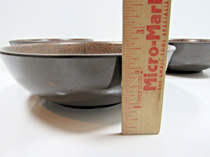 Decoctive Mandala Pattern 100% Melamine Earthy Salad / Cereal Bowls - Set of 3 gallery