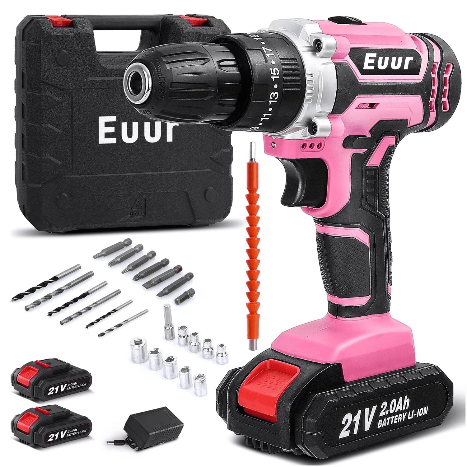 VQJTCVLY 21V Cordless Power Drill Set, Brushless Motor, 3/8 in Keyless Chuck, gallery