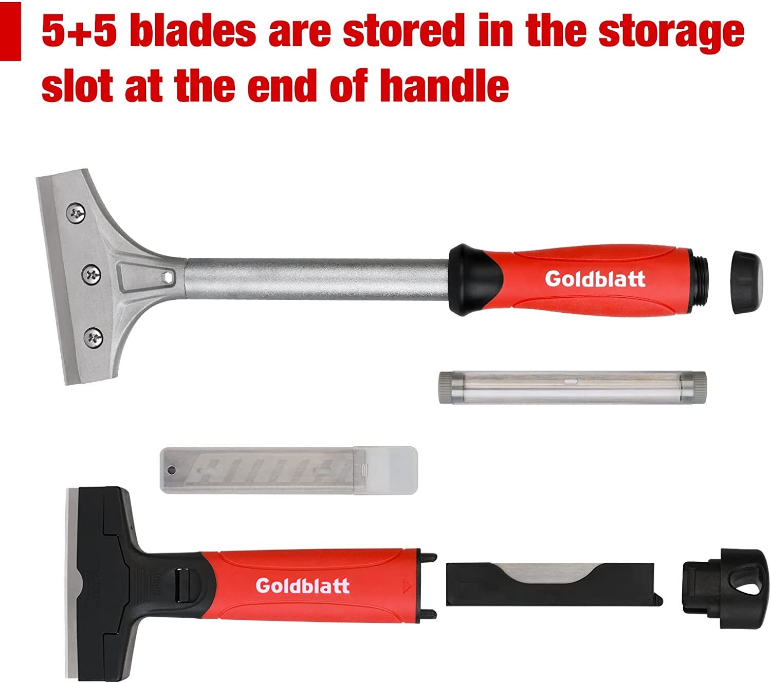 Goldblatt 2PC Razor Blade Scraper Heavy Duty 20PC 4-in Blades Floor Scraper Tool gallery