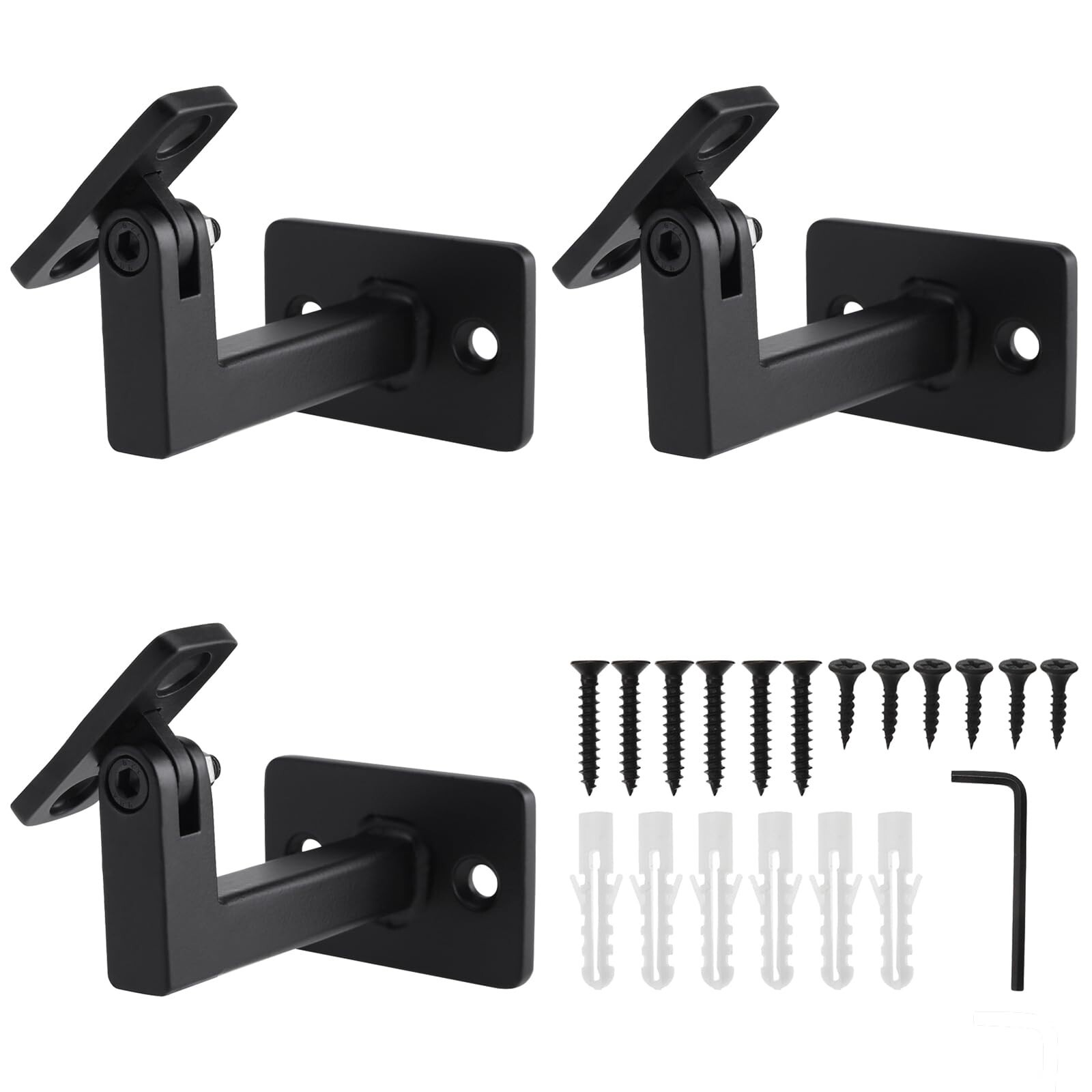 RealPlus Adjustable Handrail Brackets Heavy Duty Swivel Square Hand Rail Bracket gallery