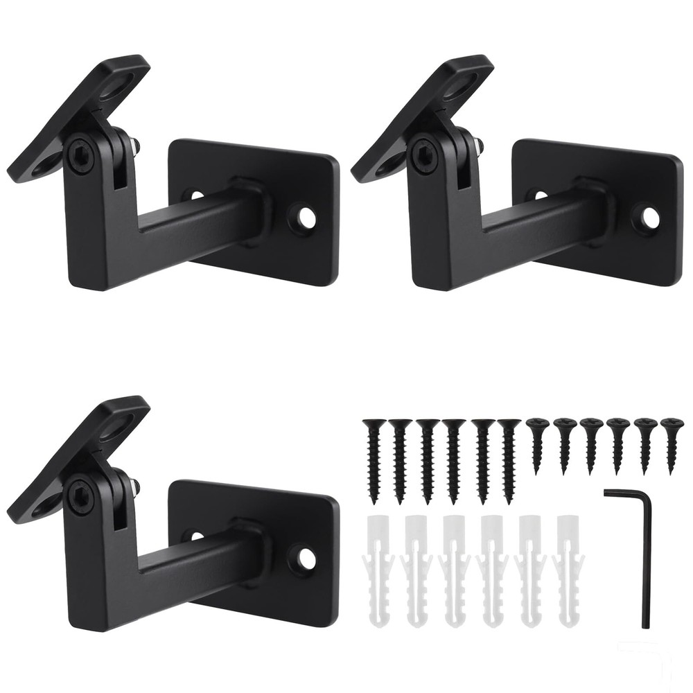 RealPlus Adjustable Handrail Brackets Heavy Duty Swivel Square Hand Rail Bracket