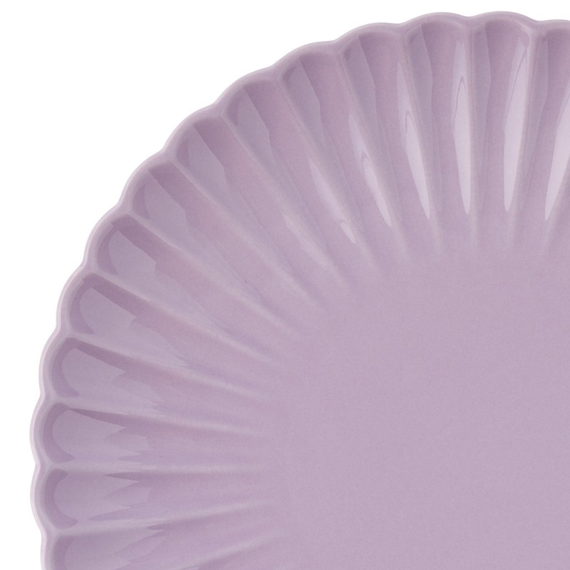 Colette 12-Piece Stoneware Dinnerware Set, Purple gallery