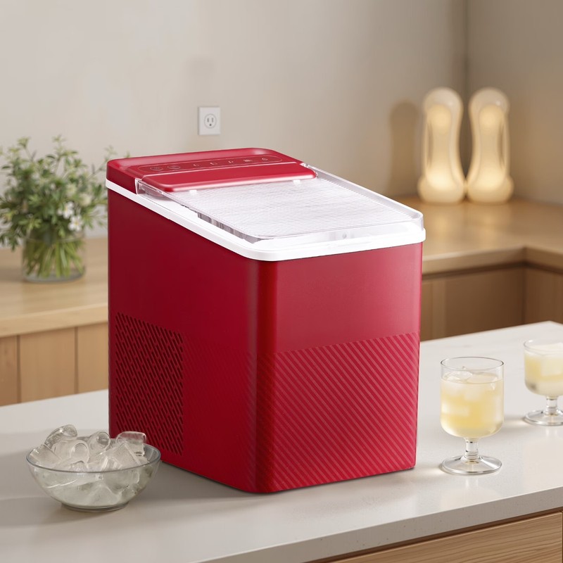 Mainstays Portable Countertop Ice Maker, 26 lbs Per Day, Compact Ice Machine wit gallery
