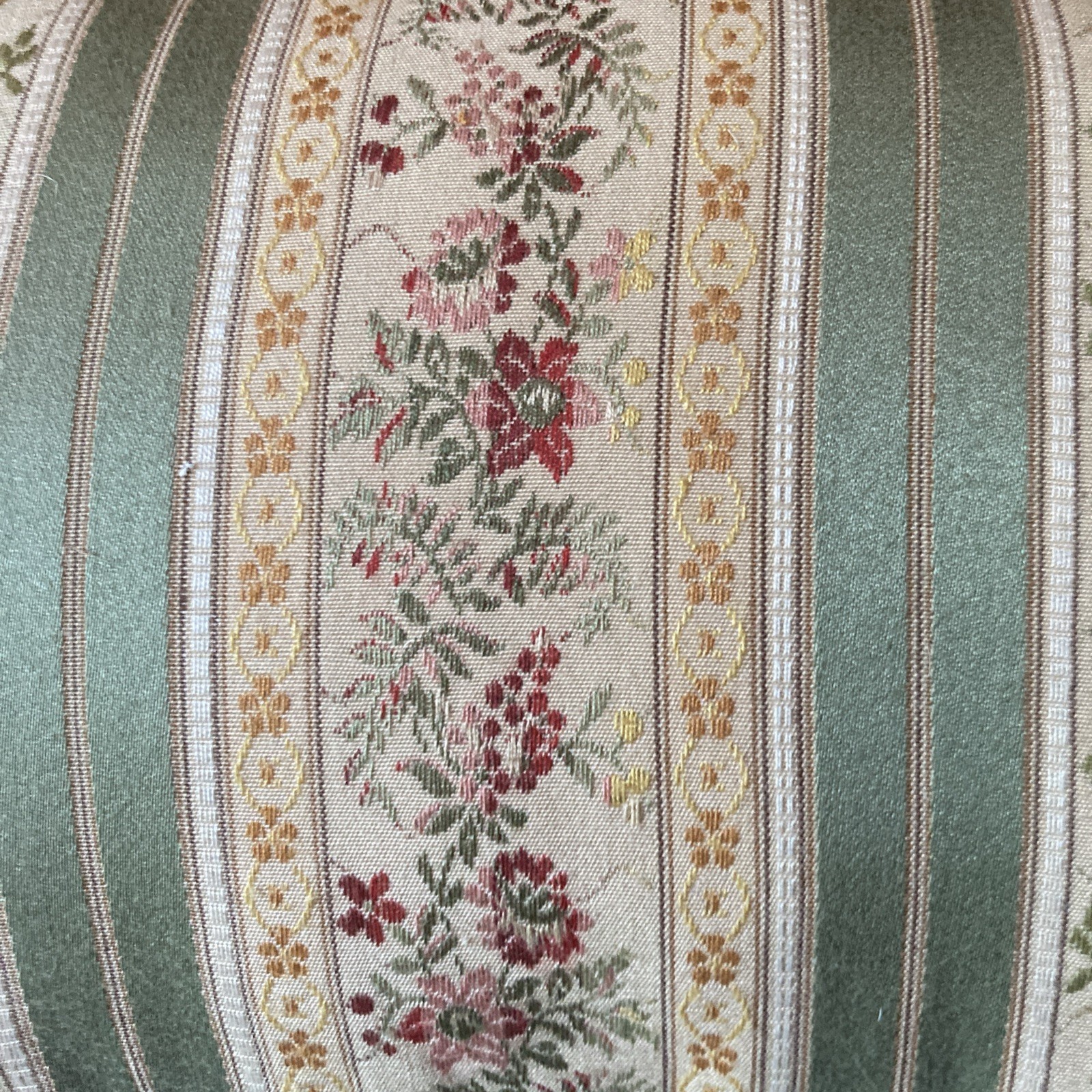 Vintage Needlepoint Wool French Style Decorative Throw Pillow 16” X 9” gallery
