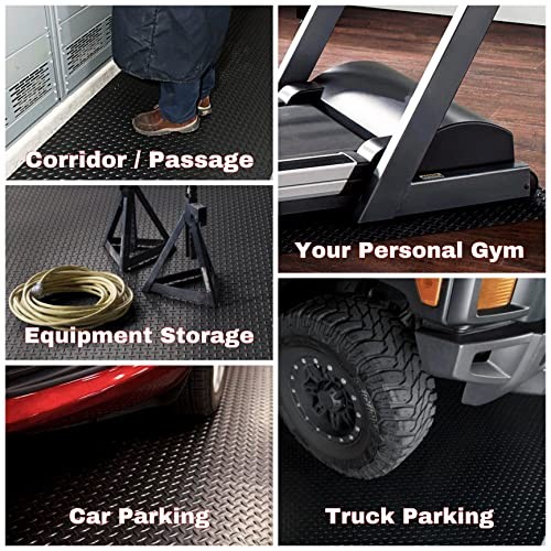 4x6 FT Premium Garage Floor Mat - Solid 2.8mm Thick - 72"L x 48"W x 0.1"Th gallery
