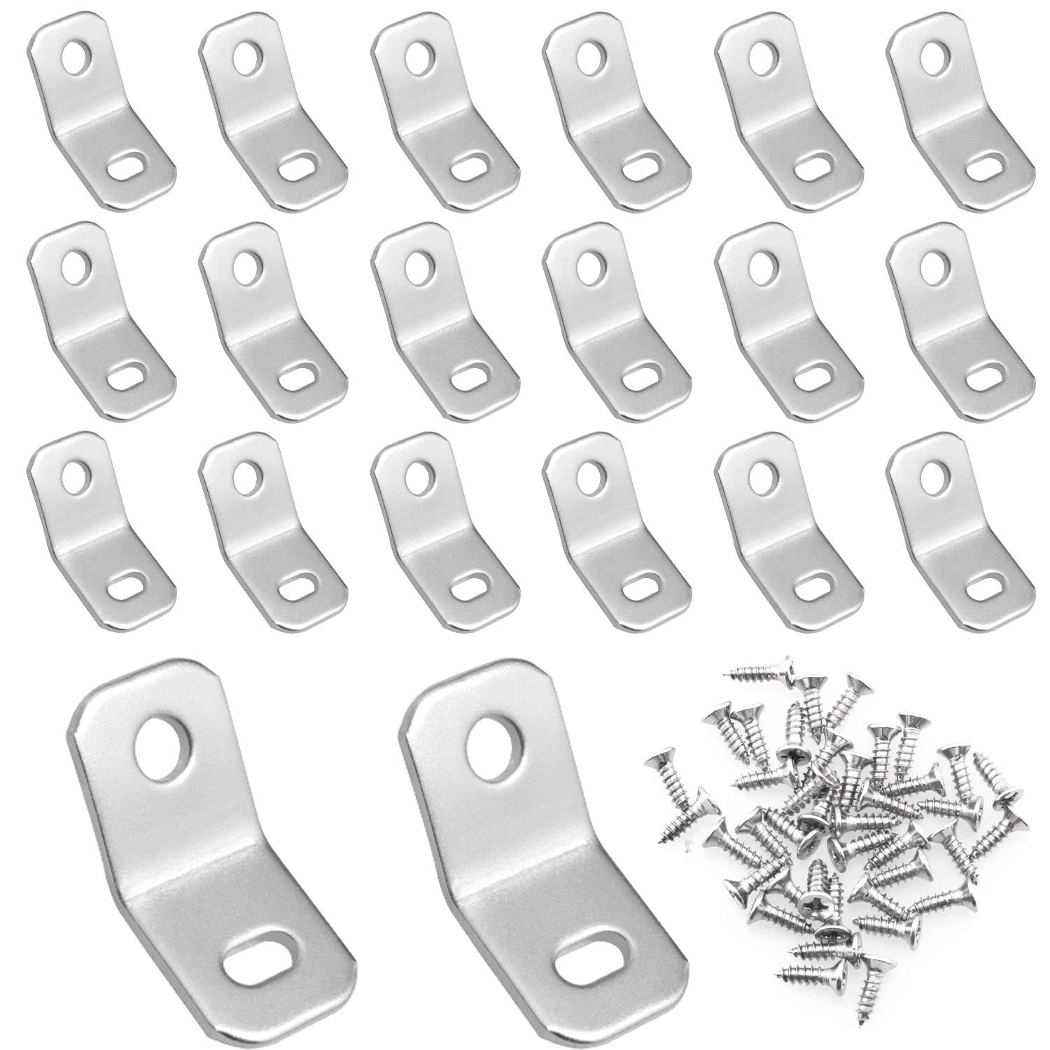 135 Degree Corner Brackets ITROLLE 20PCS 135 Zinc Electro-Plate Silver gallery