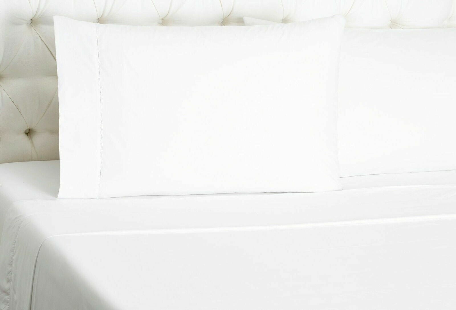 Sferra Matteo White King Sheet Set Solid 100% Cotton Sateen Italy NEW gallery