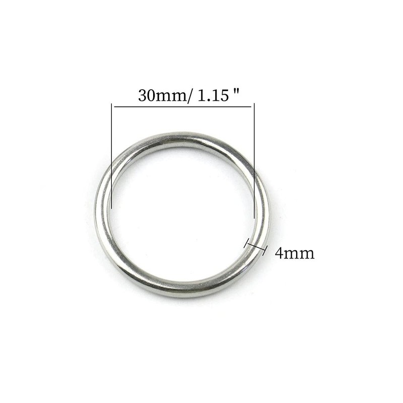 20 PCS Smoothing Welded 304 Stainless Steel O-Ring Welded Round Rings ... gallery
