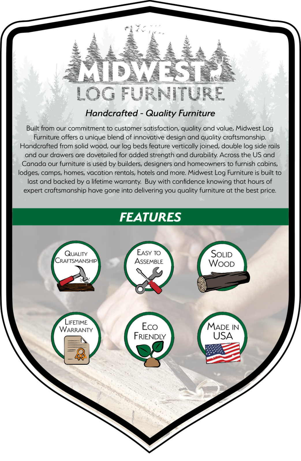 Northern Torched Cedar Log Bed - California King- Double Side Rail/Free Shipping gallery