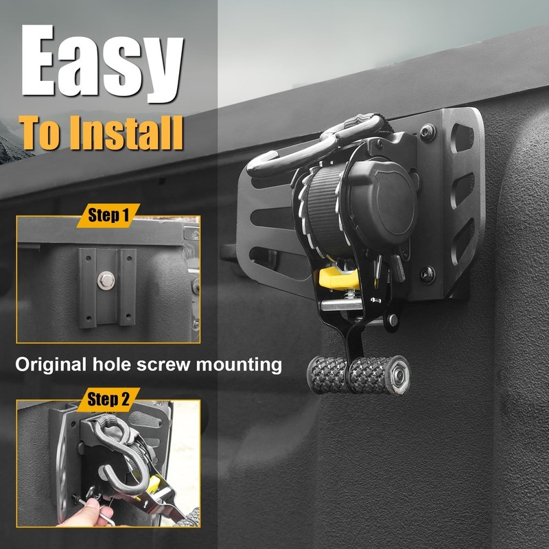 Retractable Ratchet Tie Down Straps Compatible with for 2015-2022 Chevy Color... gallery