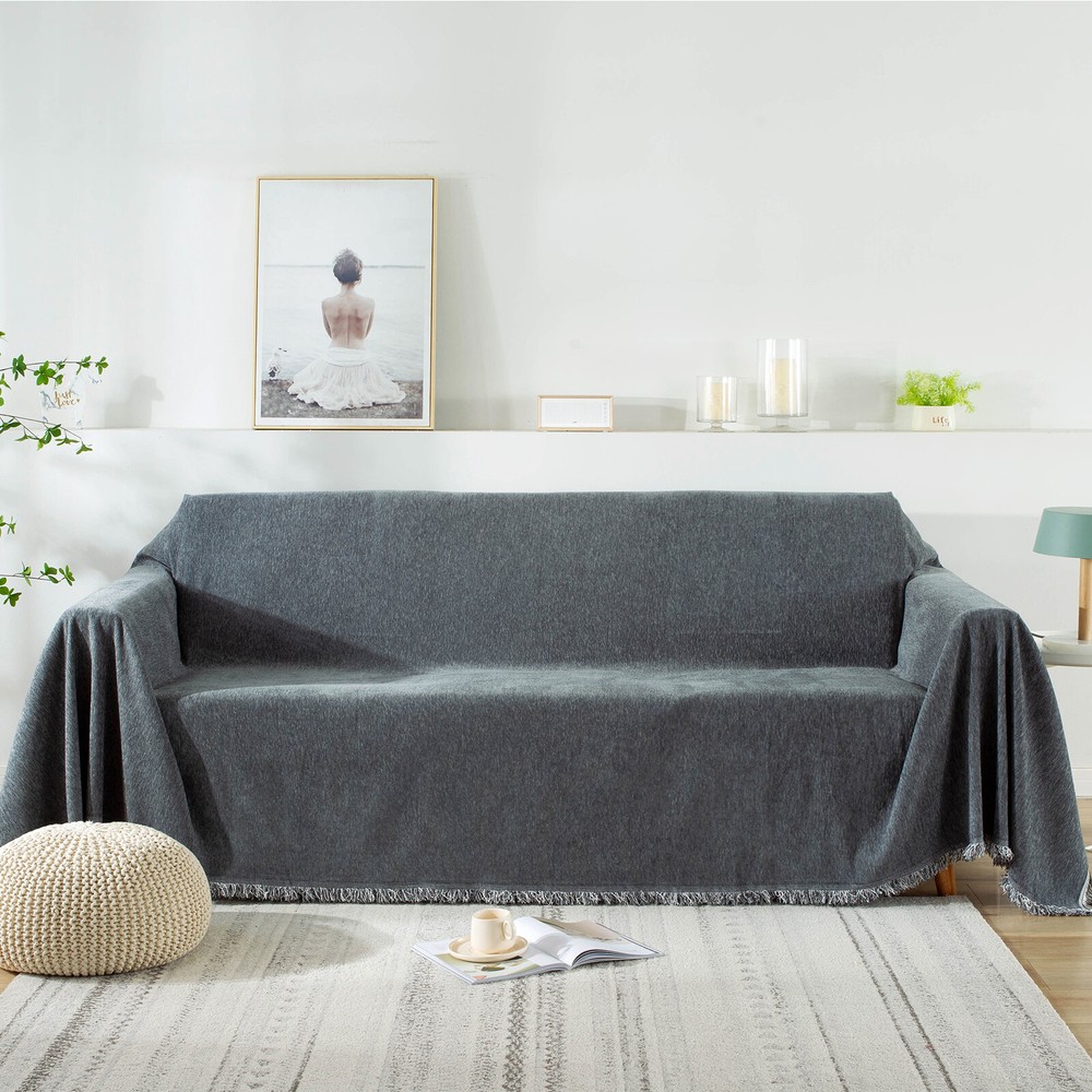 91" Extra Wide Sofa Cover Soft Chenille Sectional Couch Cover Dog Couch Protect