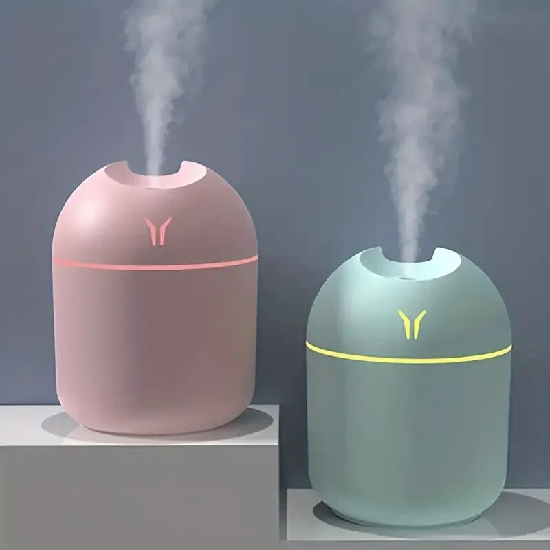 USB-Powered Colourful Humidifier & Aroma Diffuser with Night Light (Blue) gallery