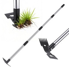 Weed Puller Tool with Long Handle，Adjustable Long Manual Weeder Tool，2 in 1 H…