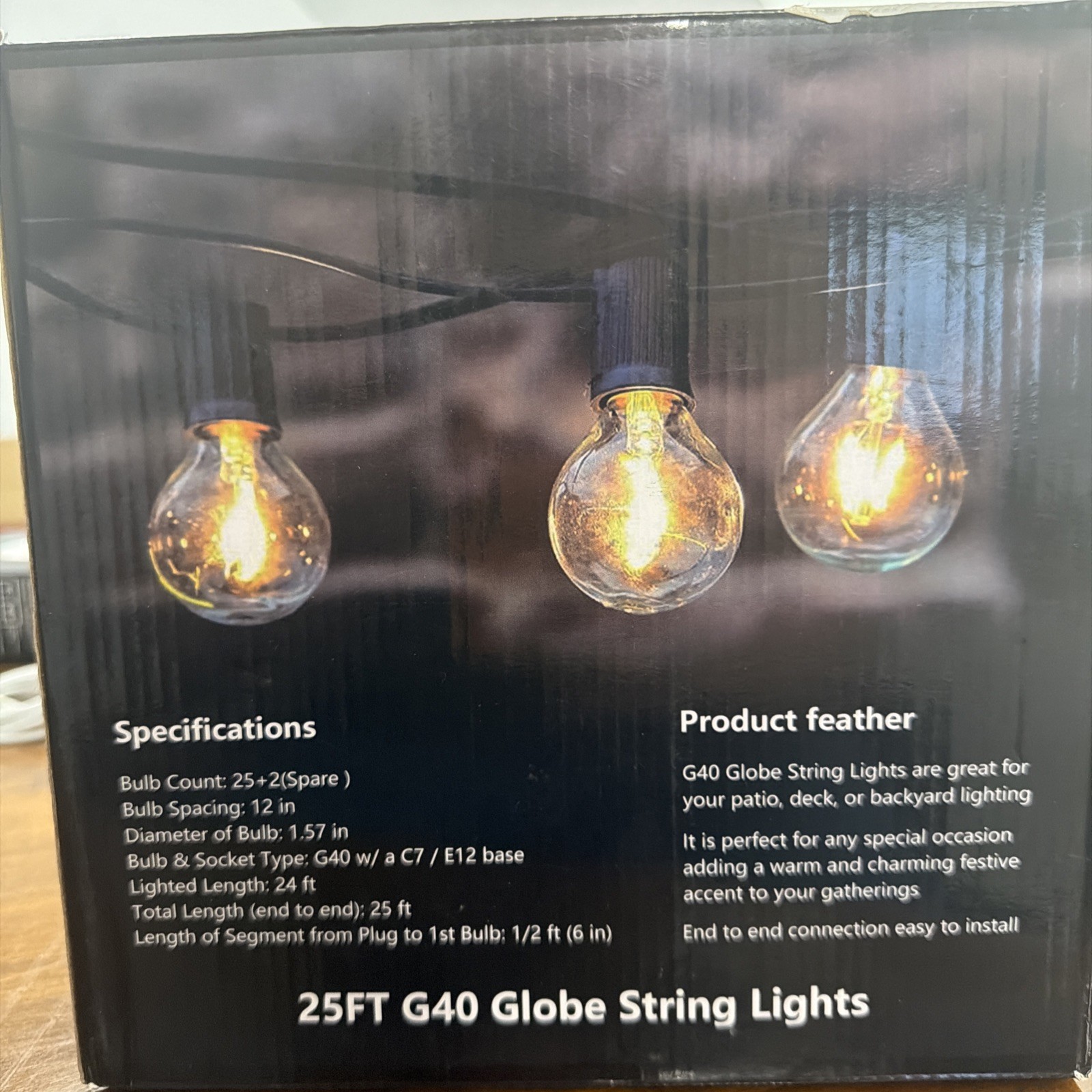 Outdoor String Lights For Patio Wedding Backyard Party Garden Porch Decoration gallery