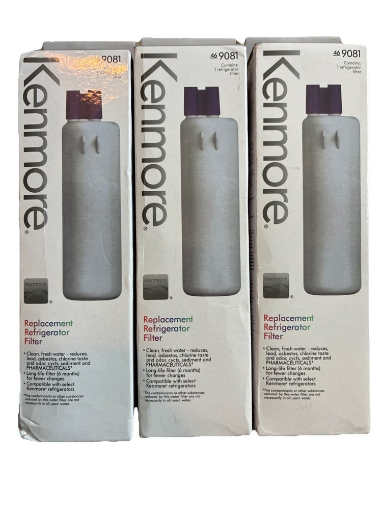 3 Pack Kenmore 46-9081 Replacement Refrigerator Water Filter. NEW SEALED