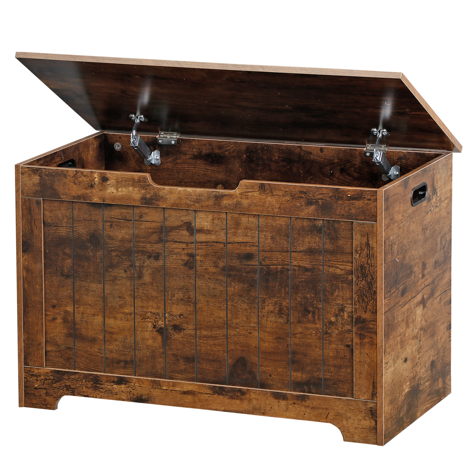 Chest Storage Trunk Wood Bedroom Large Box Blanket Books Shoes Toys Rust Brown gallery