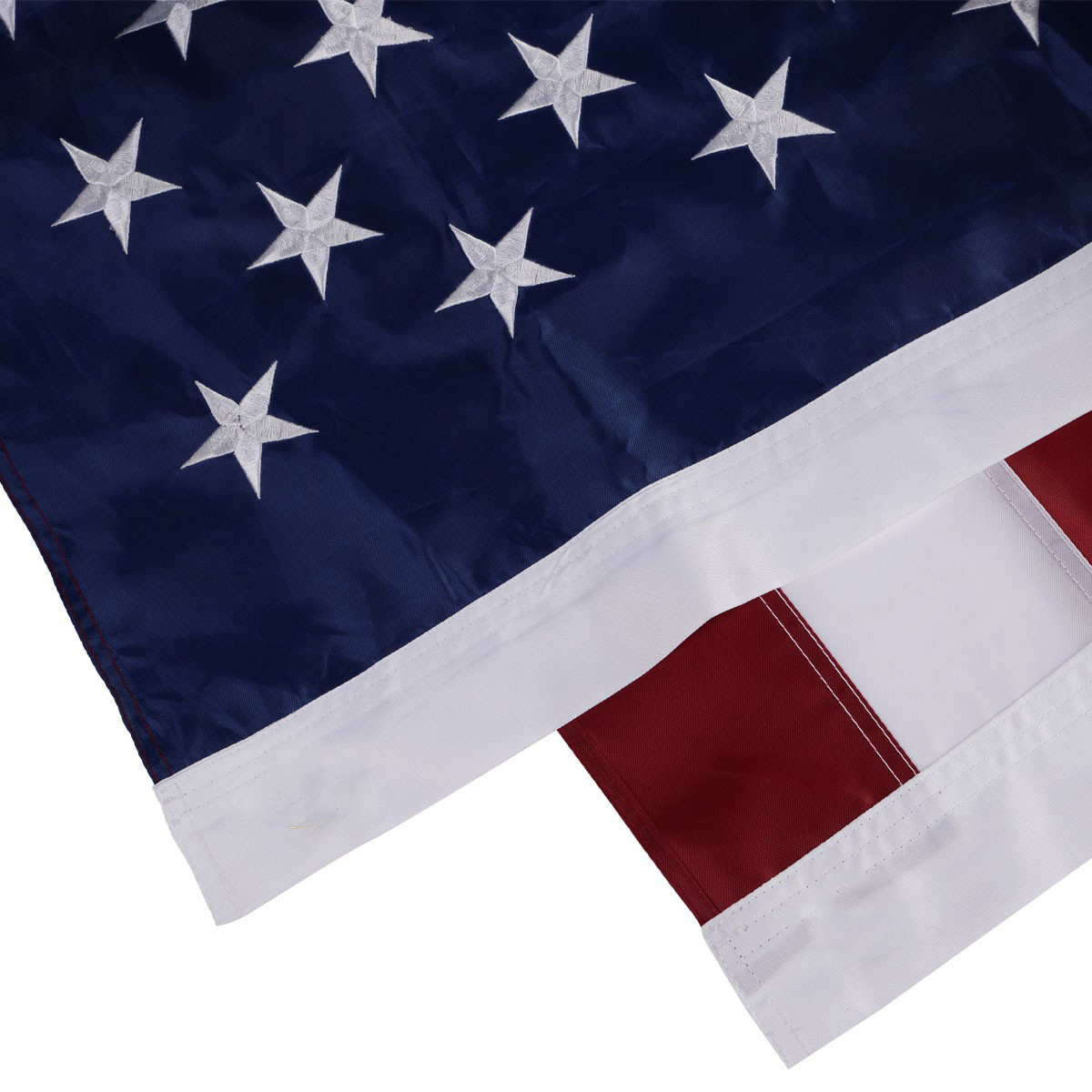 3'x5' US AMERICAN FLAGS Embroidered Nylon Grommets & 6' POLE KIT gallery