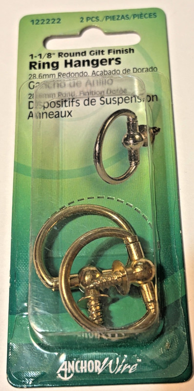 AnchorWire Decorative Round Ring Wall Hanger Picture New Old Stock 2pk LOOK/ SEE gallery