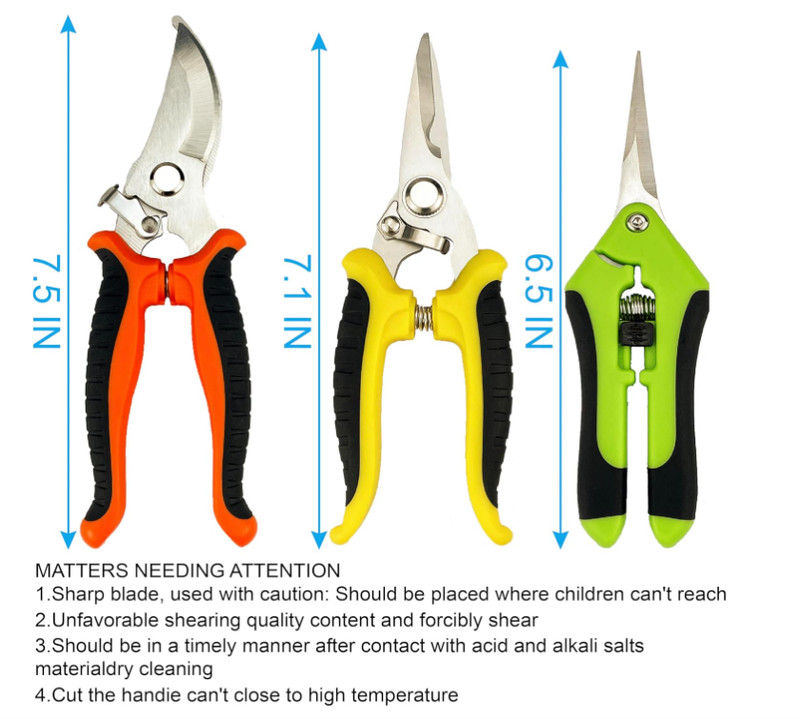 Pruning Shears, 4 Pack Garden Shears with Gardening Gloves, Clippers Handheld, S gallery