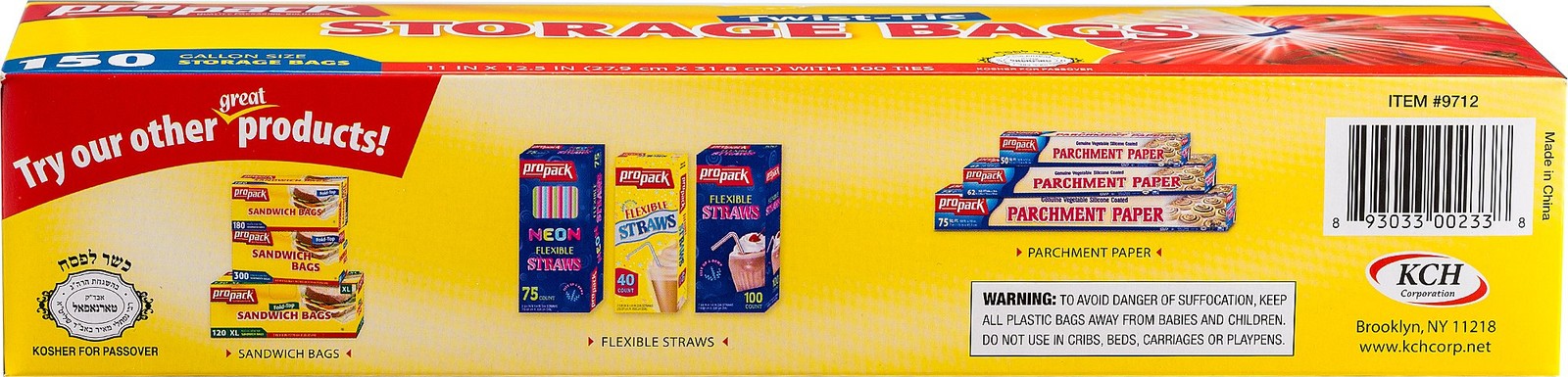 Propack Disposable Plastic Storage Bags with Original Twist Tie 1 Gallon Size gallery