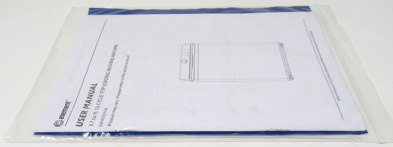 Element Top Loading Washing Machine User Manual 3.7 CuFt 12 Cycle EATW2537CW NEW gallery