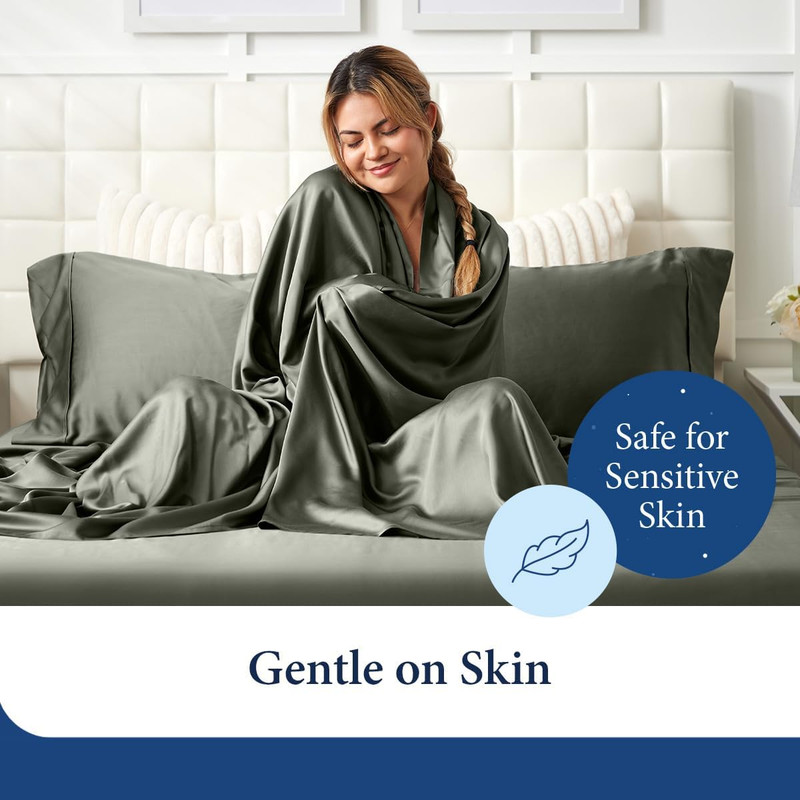100% Rayon Derived from Bamboo Bed Sheet Set - Cooling, Breathable, Silky Soft 4 gallery