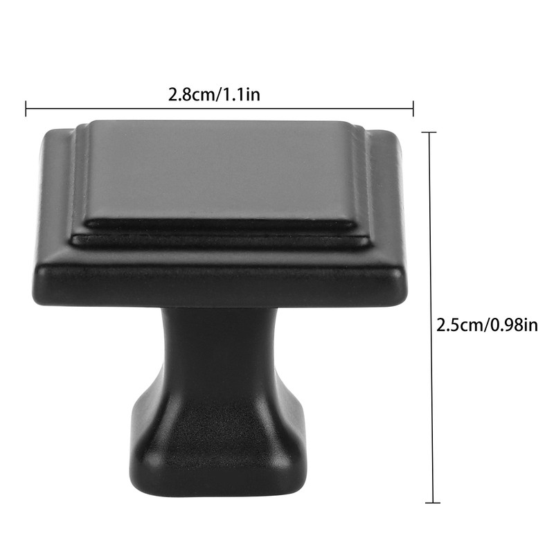 Black Square Cabinet Drawer Pull Knobs Handles for Kitchen Bathroom Hardware Lot gallery