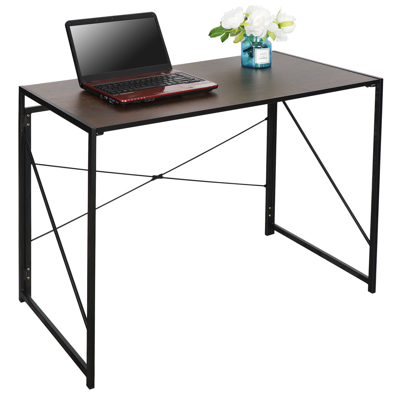 Modern Computer Writing Desk Study Desk Industrial Style Folding Corner Table gallery