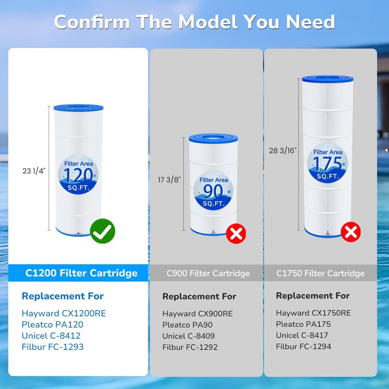 Pool Filter Cartridge Replacement Pool Filtration System Media Clean Purifier... gallery