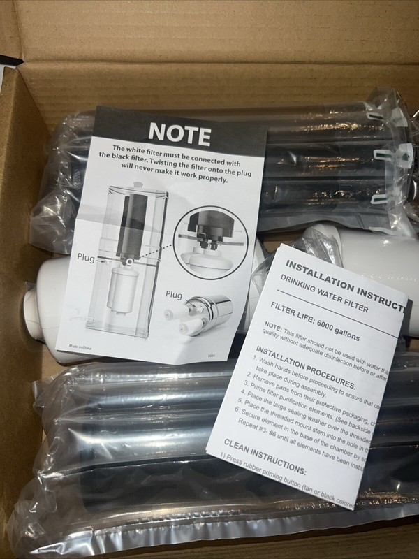 AQUACREST black purification elements & fluoride replacement filter AQU-7990 X2 gallery